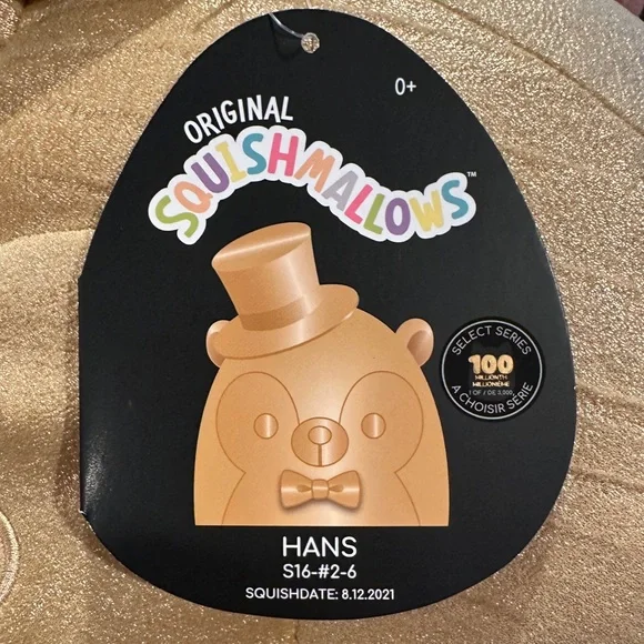 Squishmallows 16 in Golden Hans the Hedgehog with Select Series tag 1 of 3,000 - Picture 3 of 5